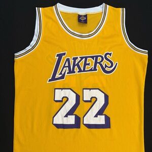 Elgin Baylor Los Angeles Lakers #22 Gold NBA Jersey Official SGA Men’s XL